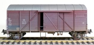 Exact-Train EX22082 - H0 - Gedeckter Güterwagen Gms35 Verschmutzt, DB, Ep. III